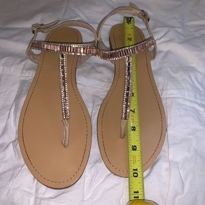 Rose gold diamond sandals